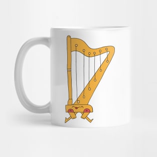 Funny Music Instrument Harp, Cute Harp for Harpist, Harpist Mug